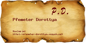 Pfemeter Dorottya névjegykártya