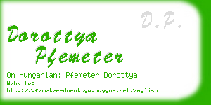 dorottya pfemeter business card